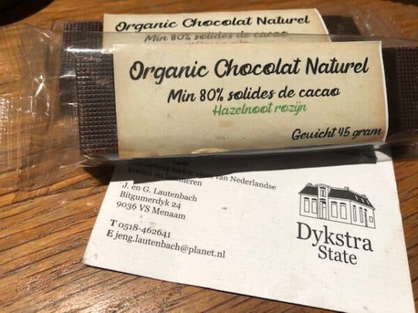 biologische rauwe chocolade reep smaak hazelnoot rozijn 45 gram