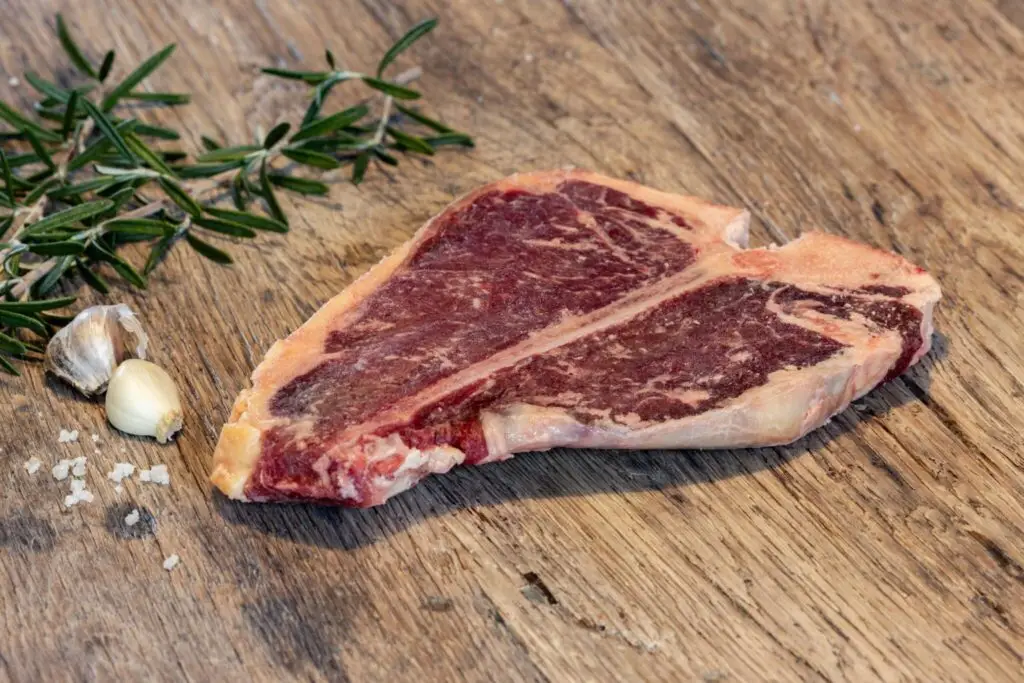 T bone steak scaled