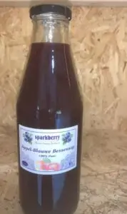 Appel blauwe bes sap