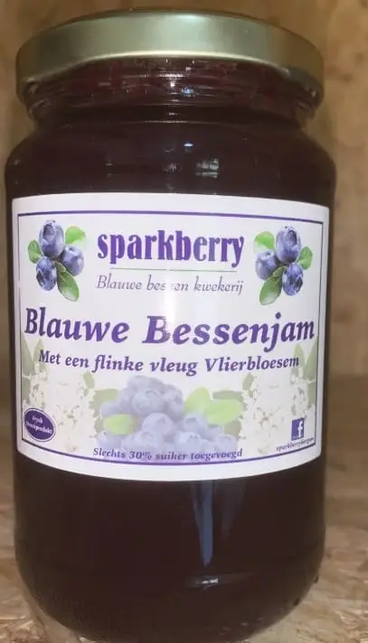 Blauwe bes jam vlier
